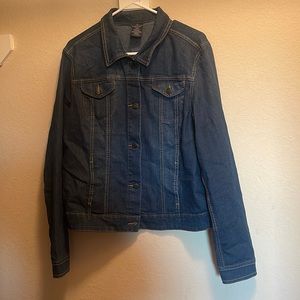 Large blue jean jacket